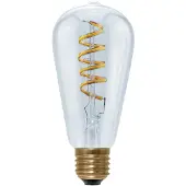 Segula LED-pære rustikk Curved E27 6W 1 900 K