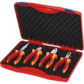 Knipex 00 20 15, Tangsett, Stål, Polypropylen (PP), Rød, Gult, 1,43 kg