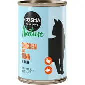 Cosma Økonomipakke Nature 12 x 140 g - Kyllingbryst & tunfisk