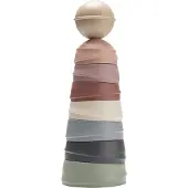 BIBS Wobbly Tower Pastel Rainbow