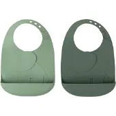 Done by Deer Smekker m. Lomme - 2-pack - Silikon - Elphee Grå - - OneSize - Smekke