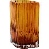 AYTM vase Folium, høyde 20 cm, ravfarget, glass