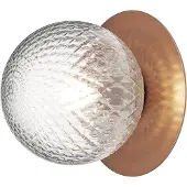 Nuura utendørs vegglampe Liila, Ø 16 cm, bronse/klar