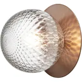 Nuura vegglampe Liila 1 Medium, bronse/klar, IP44, G9