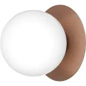 Nuura utendørs vegglampe Liila, Ø 16 cm, bronse/opal
