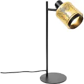 QAZQA Industriell bordlampe svart med gull - Kayden