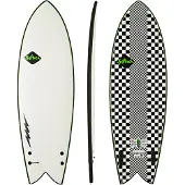 Softech Kyuss Fish 5'8 Softtop Surfebrett hvit