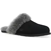 Ugg for woman. 1106872 Black Leather Scuffette II Slippers (38), Flat, Suede, None, Homewear