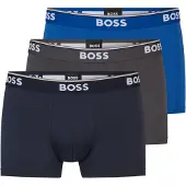 BOSS for man. 50475274 Pack of 3 boxers blue, gray, black (M), Homewear, Grey, Cotton, Navy
