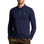 Lyle & Scott Langermet Polo Mørkeblå Blå Størrelse