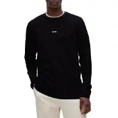 BOSS for man. 50473286 Chark T-shirt black (S), Casual, Cotton, Long sleeve