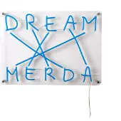 Seletti LED-dekovegglampe Dream-Merda, blå