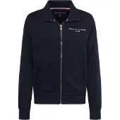 Tommy Hilfiger Logo Stand Collar Genser Med Hel Glidelås