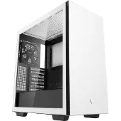 DeepCool CH510 WH - Mid tower - utvidet ATX (E-ATX) - sidepanel med vindu (herdet glass) - ingen strømforsyning (ATX / PS/2) - hvit - USB/lyd