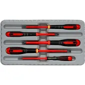 Bahco BE-9881S ERGO isolert skrutrekkersett 5 stk. 1000V SL3,0/4,0/5,5 PH1/2