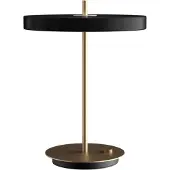 UMAGE LED-bordlampe Asteria Table, USB, svart/messing