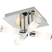 QAZQA Moderne baderomstaklampe krom 4-lys IP44 - Bath