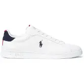 Ralph Lauren for man. 809860883003 Heritage Court II white leather sneakers (45), Flat, Laces, Casual
