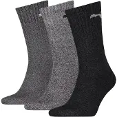 Puma Crew Sock (3-Pack), Clothing, Antracite/Grey, 47-49