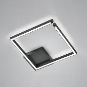 Knapstein Yoko LED taklampe, opp/ned, 40x40 cm, svart