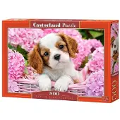 Castorland Puzzle Pup i rosa blomster 500 brikker (52233)