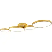 QAZQA Taklampe gull inkl. LED 3-trinns dimmer 4 lys - Lupolo