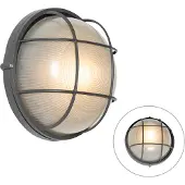 QAZQA Industriell utendørs vegglampe mørk grå IP44 - Hanneke