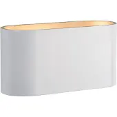 Lucide Vegglampe Xera, oval, hvit