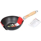 Alpina Wokpanne 20,5 cm med trehåndtak / keramisk wok med non-stick-belegg