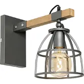 QAZQA Industriell vegglampe mørkegrå med justerbart tre - Arthur
