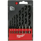 Milwaukee bor til tre, sett 8 stk /3-4-5-6-7-8-9-10 mm/