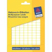 Avery Multi-Purpose Labels 3306 - Selv-adhesiv - hvit - 8 x 13 mm 3712 stk merkelapper