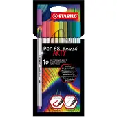Stabilo Pen 68 Brush Arty Tusjpenn 10 Enheter
