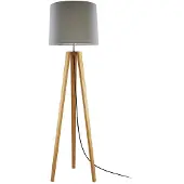 HerzBlut Anni gulvlampe, oljet/taupe eik