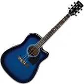 Ibanez PF15ECE Electro Acoustic Trans Blue Burst