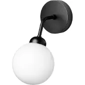 Nuura vegglampe Apiales, høyde 24 cm, svart/opal