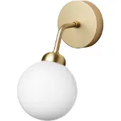 Nuura vegglampe Apiales, høyde 24 cm, messingfarget/opal