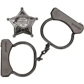 Gonher metal håndjern i cowboystil med emblemat - 239858