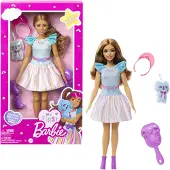 Barbie Min Første Brunette Med Caniche-dukke