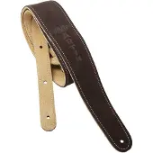Martin strings 18A0017 Guitar Strap 2.5" Suede w/ Stitching Brown