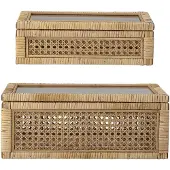 Bloomingville Lally Oppbevaringsboks m/ lokk, Natur, Rattan