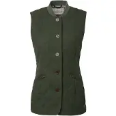 Chevalier Allington Fill100 Tweed Vest Women Dark Green 38W