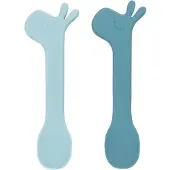 Done by Deer Skjeer - Silikon - 2-pack - Lalee - Blå - - OneSize - Bestikk