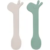 Done by Deer Skjeer - Silikon - 2-pack - Lalee - Grønn - - OneSize - Bestikk