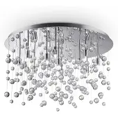 Ideal Lux taklampe Neve 12-fl krom/klar Ø 63cm