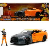 Jada Bil m. Figur - Naruto - Naruto og 2009 Nissan GT-R (R35) - - - OneSize - Bil