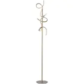 JUST LIGHT LED-gulvlampe Curls, messing, metall, 156 cm høy, dimbar