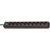 Brennenstuhl Eco-Line med bryter 10-veis svart 3 m