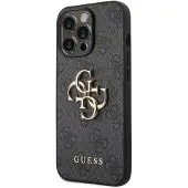 GUESS 4G Big Metal Logo iPhone 14 Pro Hybrid-deksel - Grå