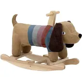 Bloomingville MINI Charlie gyngehest, hund, flerfarget, polyester